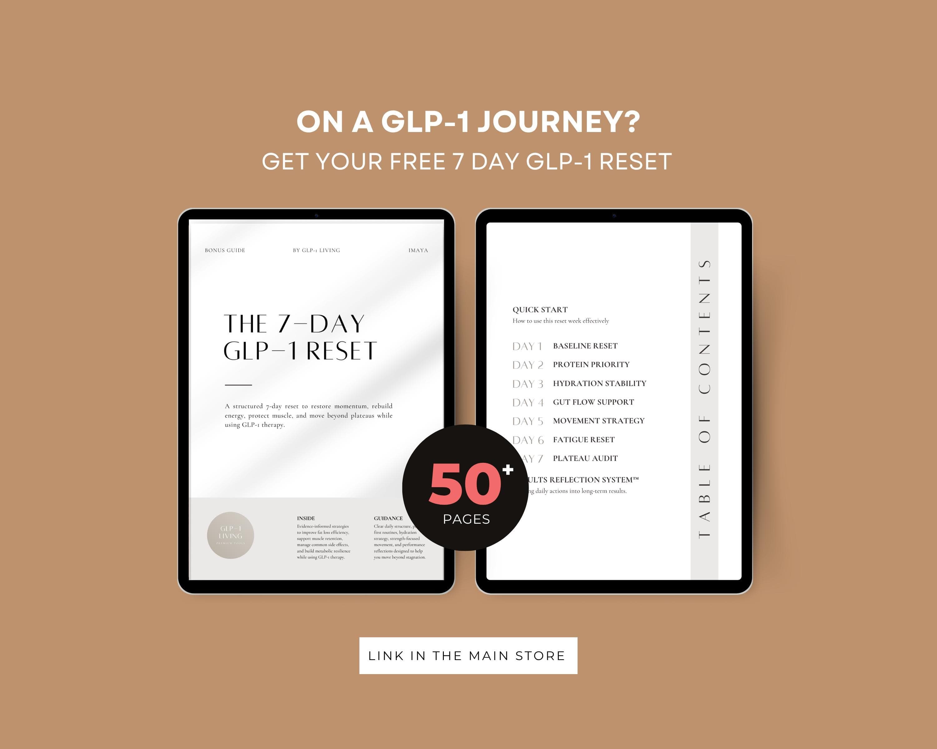 GLP-1 Instagram Post Template Minimalist Canva Semaglutide Weight Loss Social Media Clean Design